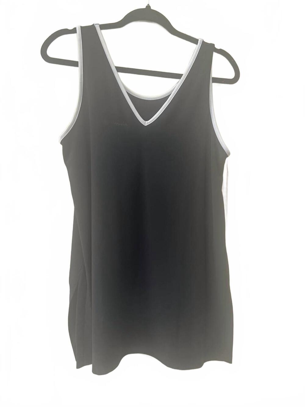 NEW SYMPLI women's reversible go to tank in black tipped ivory